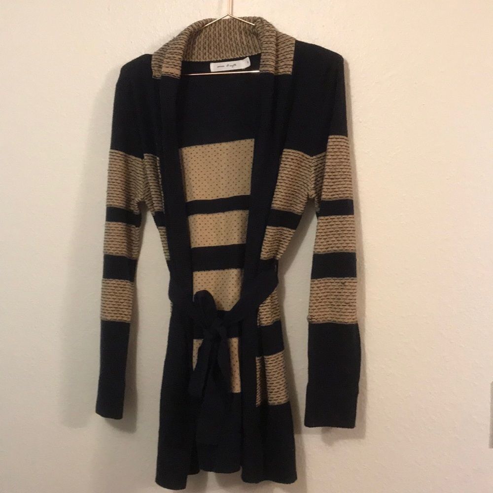 ‎Open cardigan with tie waist
